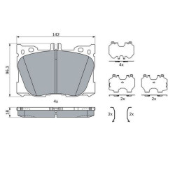 BLUE PRINT Fren Balatası Ön A0004207900 205 213 238 X253