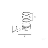 FEDERAL Piston + Segman 11251708901 E38 E39 X5 E53 RANGE ROVER III 4.4